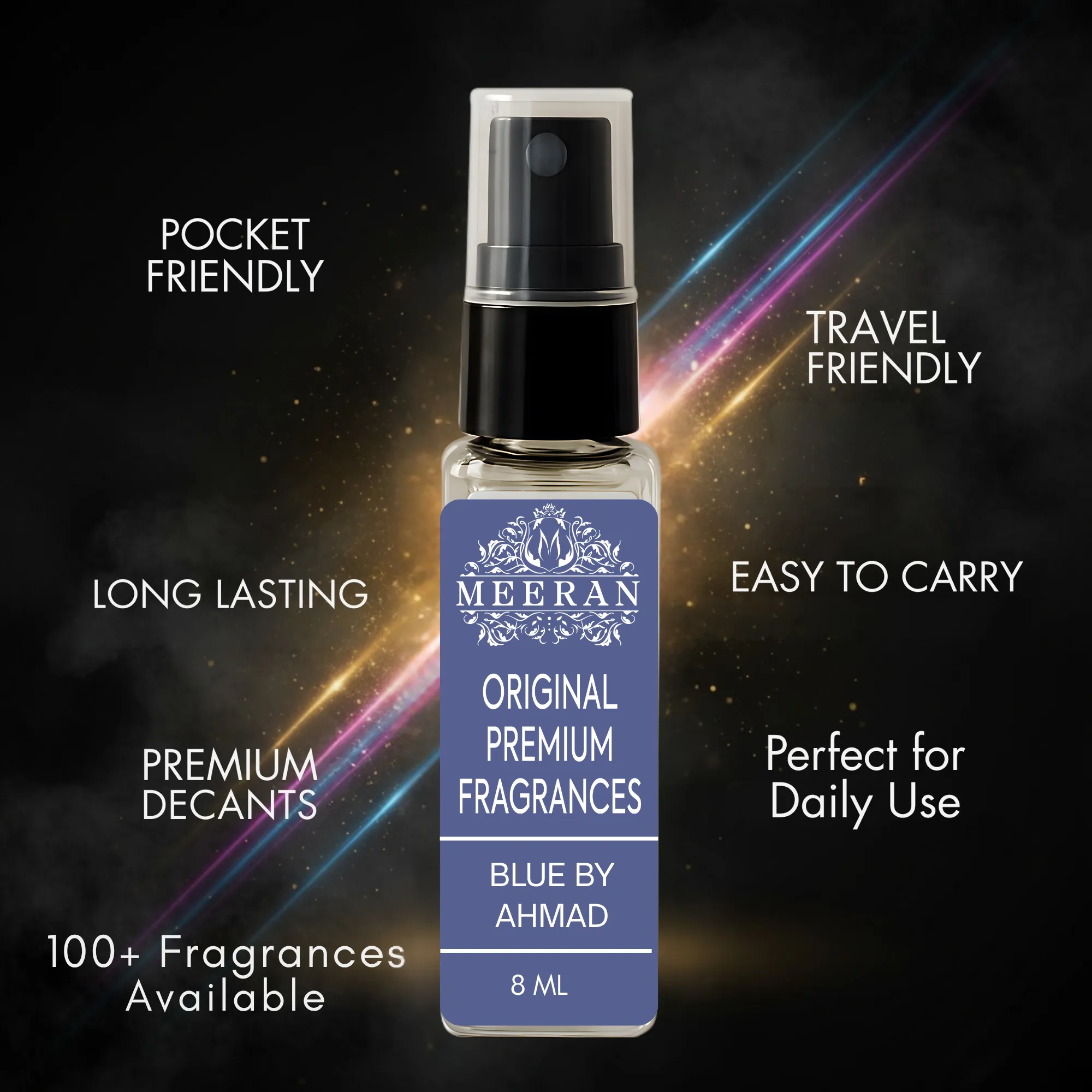  Ahmed al maghribi Blue By Ahmad (8ML) Lasting Unisex | Eau De Parfum | Decented From Original Bottle